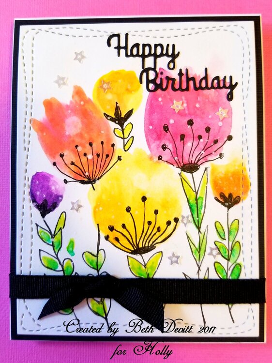 Sunny Flowers Birthday Card