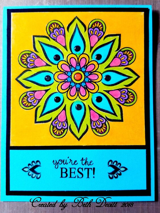 You&#039;re the Best Rina K Mandala Card