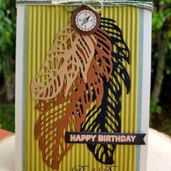 Feathers in the Wind Birthday Card