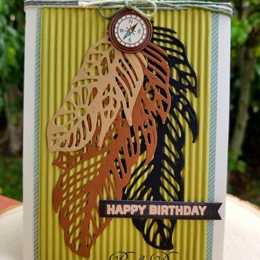 Feathers in the Wind Birthday Card