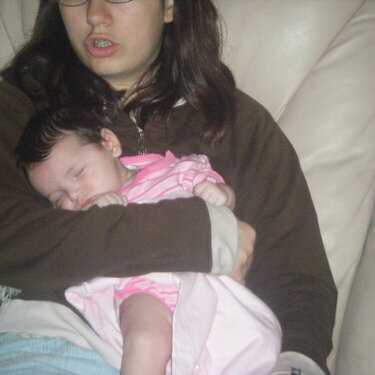 Kaitlyn longen with Baby Olivia
