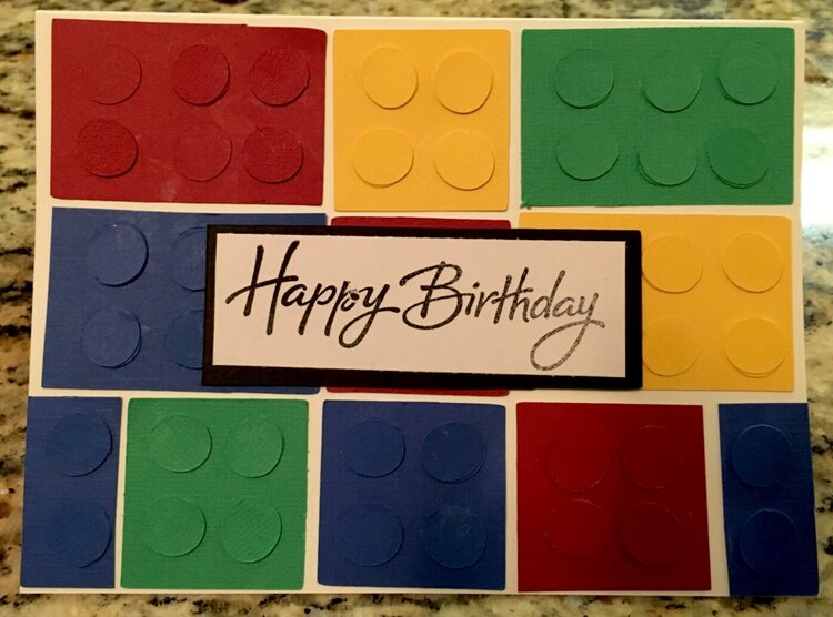 Lego birthday card