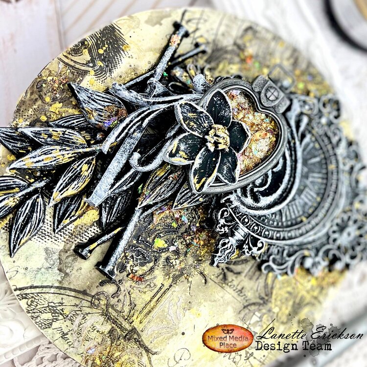 Time is Golden-Mixed Media Canvas