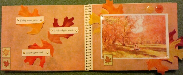 falling leaves haiku spread