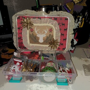 inside my Christmas box full of goodies
