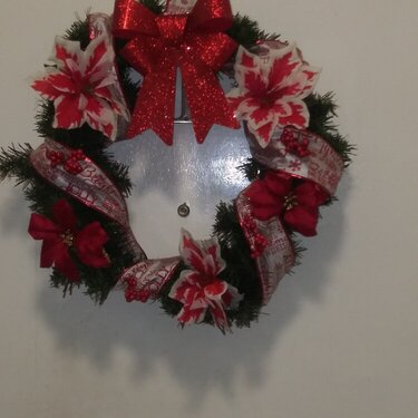 Christmas wreath i made for me to hang on my door