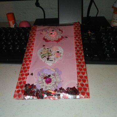 These are embellishments made by a friend of mine Kelly wise it was a valentine&#039;s embellishment swap