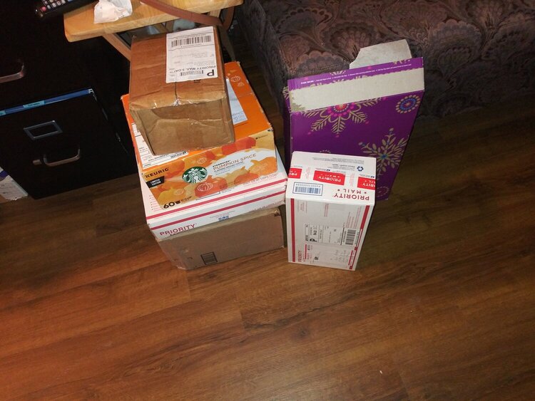 this is what i picked up from the post office Feb 11 2019 all these boxes are my b-day gifts from friends