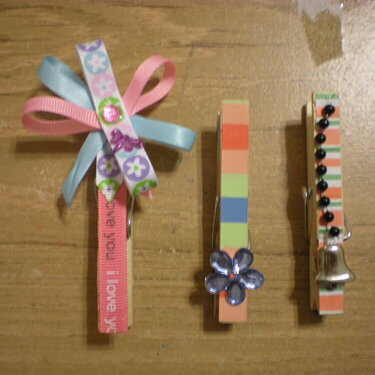 Altered clothes pins
