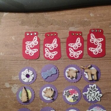 my first embellishments for pocket letters