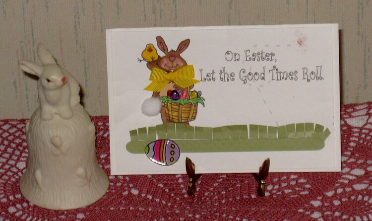 Easter Bunny slider card
