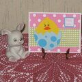 Chick in egg Easter card