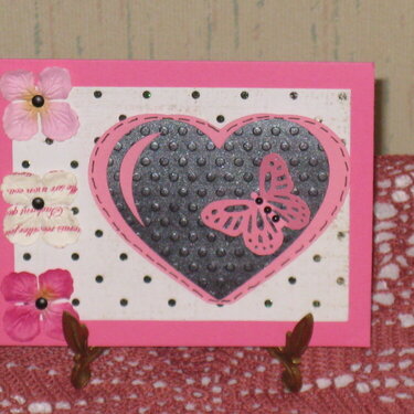 Heart butterfly Valentine&#039;s card