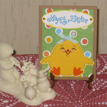 Happy Easter chick card
