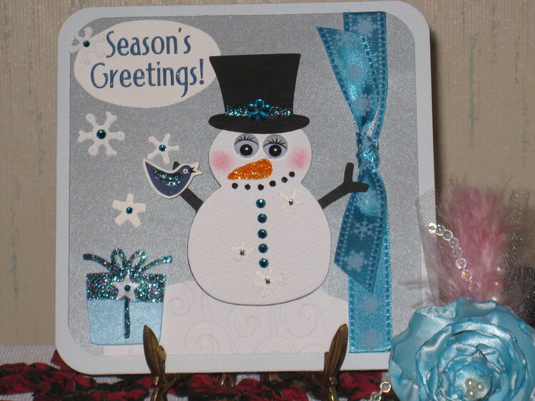 Season&#039;s Greetings Snowman card