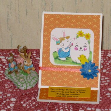 Bunny Painting Egg card