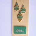 Hanging baubles Christmas card
