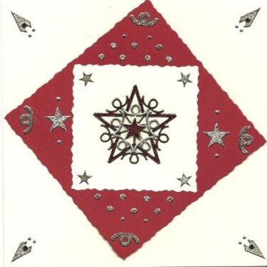 3D Star Christmas card 3