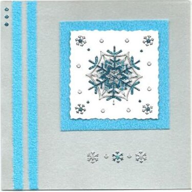 3D Snowflake Christmas card 1