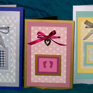 Simple baby cards.