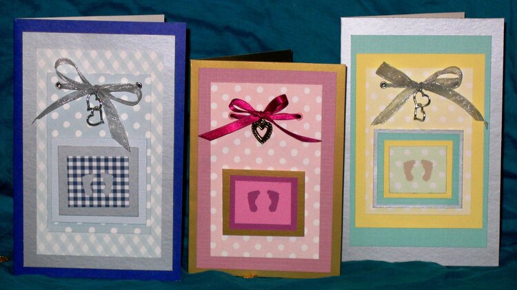Simple baby cards.
