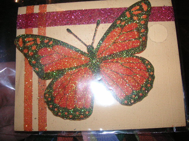Irridescent Glitter Butterfly Card