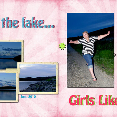 Down by the lake... Girls like to play. Two Pager