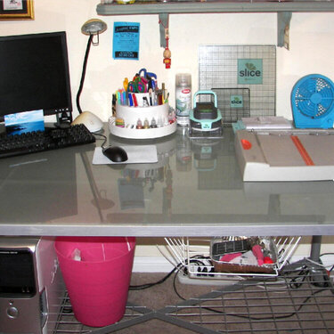 *Re-organized scraproom - my workdesk