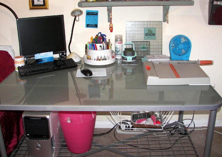 *Re-organized scraproom - my workdesk