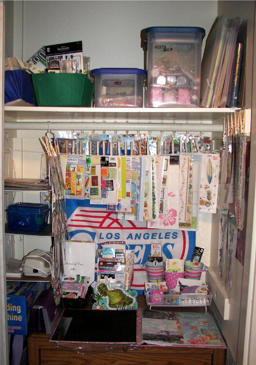 *Re-organized scraproom - half of closet