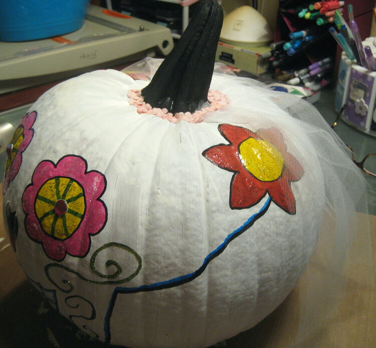 sugar skull pumpkin