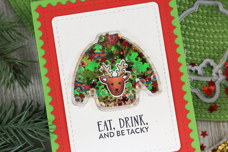 Ugly Christmas Sweater Shaker Card *Jillibean Soup*