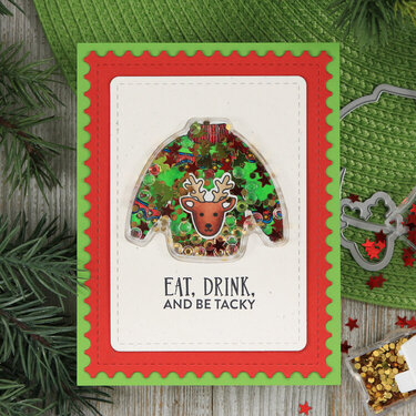 Ugly Christmas Sweater Shaker Card *Jillibean Soup*