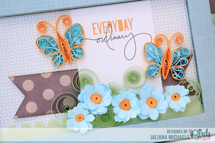 Everyday Ordinary Quilled Shadow Box Card