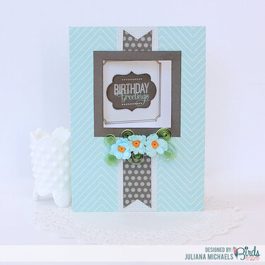 Birthday Greetings Quilled Card