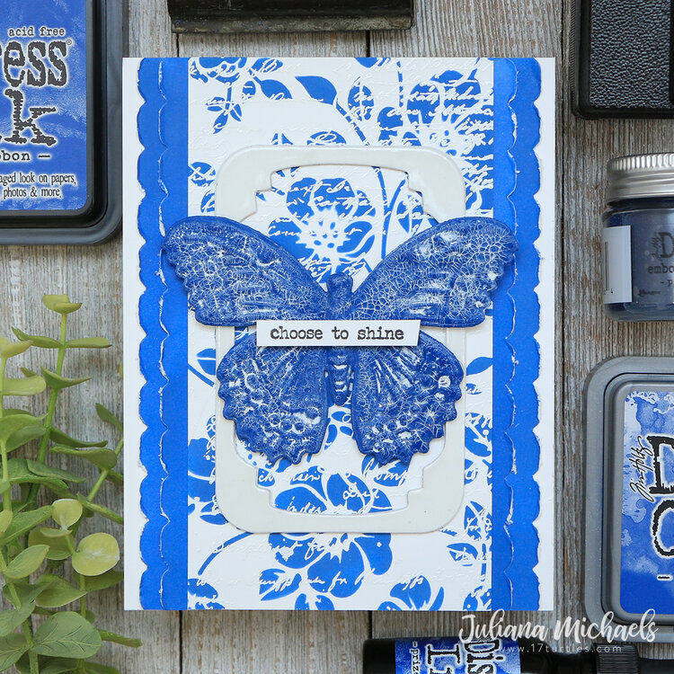 Choose To Shine Card Prize Ribbon Distress Color