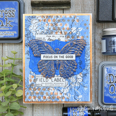 Focus On The Good Card Prize Ribbon Distress Color