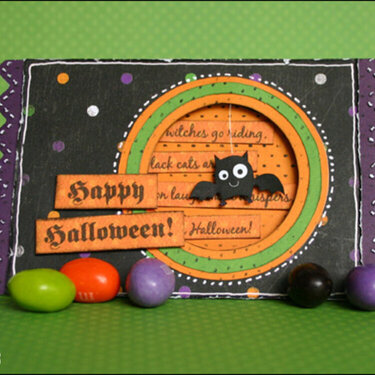 Happy Halloween Bat Card