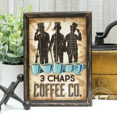 3 Chaps Coffee Company Framed Panel