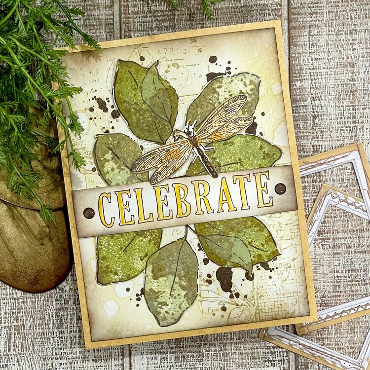 Celebrate Card | 49 and Market and Sizzix