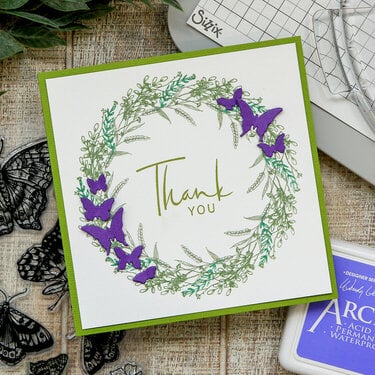 Thank You Card | Sizzix Stamp and Spin