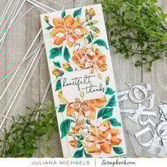 Heartfelt Thanks Slimline Cards with Scrapbook.com Nested Slimline Rectangle Dies