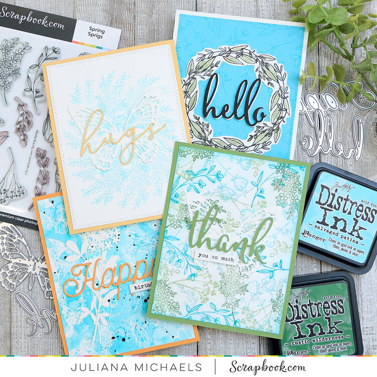 One stamp set five ways | Spring Sprigs Stamp Set