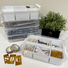 Tim Holtz Idea-ology Storage using Scrapbook.com Stash-N-Stow Organizer