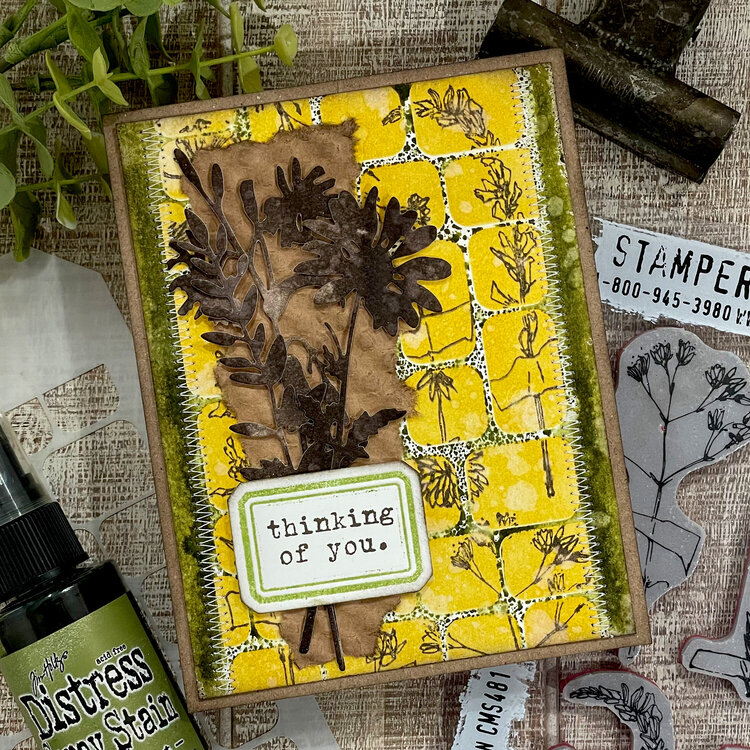 Thinking Of You Card | Tim Holtz Stampers Anonymous