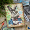 Happy Easter Card - Tim Holtz Mr Rabbit 