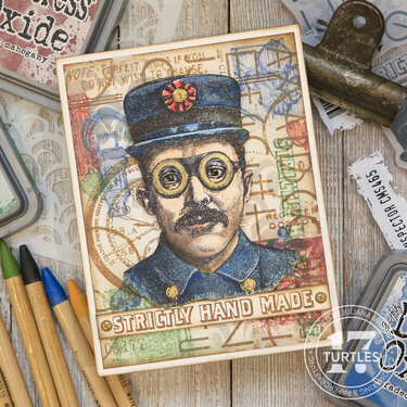 The Inspector Tim Holtz Strictly Handmade Card