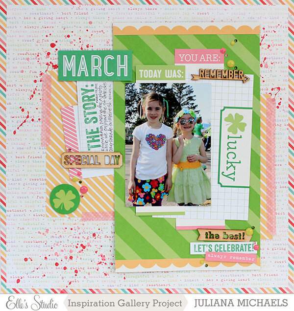 March Scrapbook Page ***Elle&#039;s Studio***