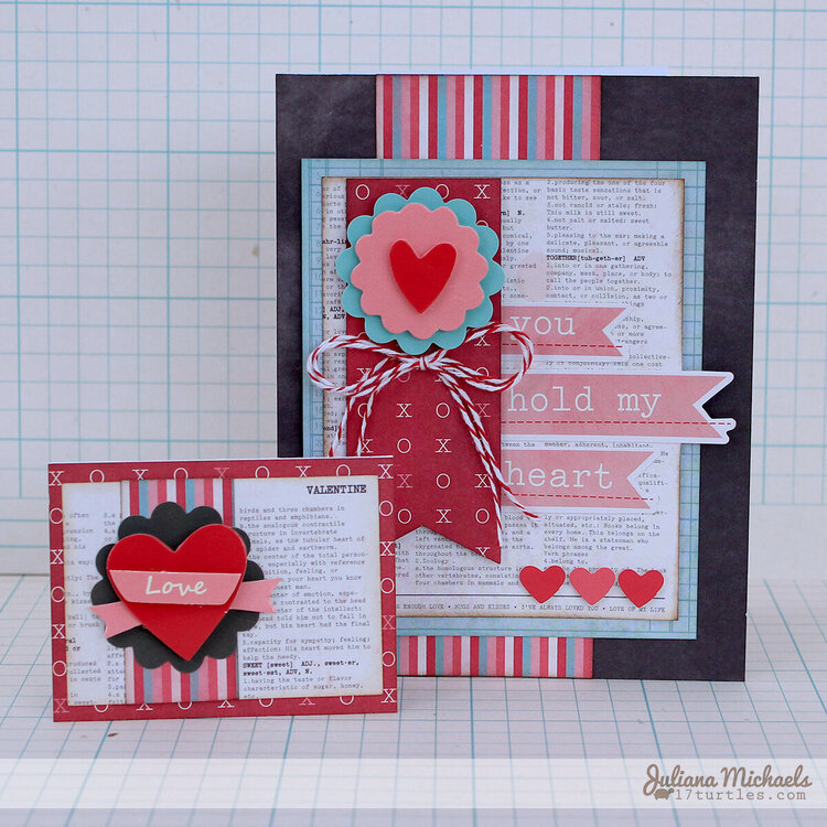 You Hold My Heart and Love Mini Card *PEBBLES INC*