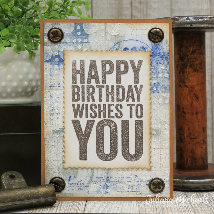 Happy Birthday Card | Tim Holtz Bold Sayings